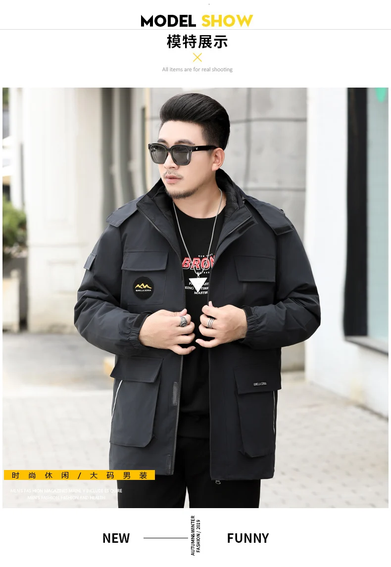 8XL 10XL 2 в 1 толстые теплые парки Зимняя теплая верхняя одежда мужская куртка Лоскутная ветровка водонепроницаемые парки с капюшоном Hombre