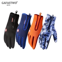 Зимние теплые лыжные мужские перчатки женские велосипедные перчатки с сенсорным экраном водонепроницаемые брызгозащитные ветрозащитные модные черные женские нескользящие перчатки