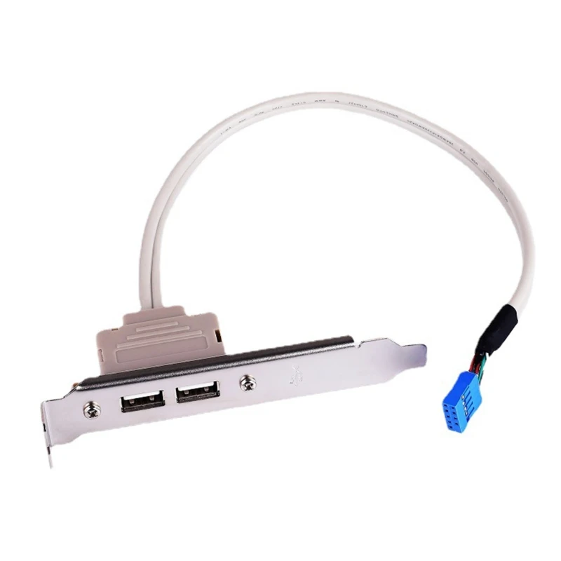 Motherboard USB 9Pin Header Splitter 1 zu 2 Verlängerungskabel Port ED 