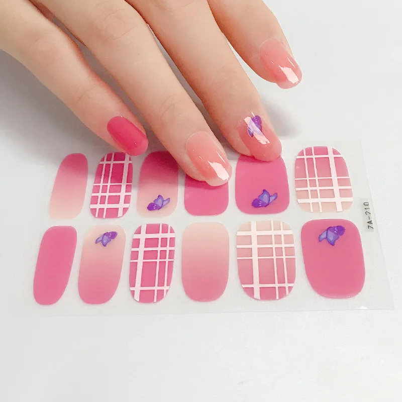 

Full Cover Nail Stickers Wraps DIY Nail Art Decals Ladybug Butterfly Plain Stickers Self Adhesive Nail Stickers for Women, Girls