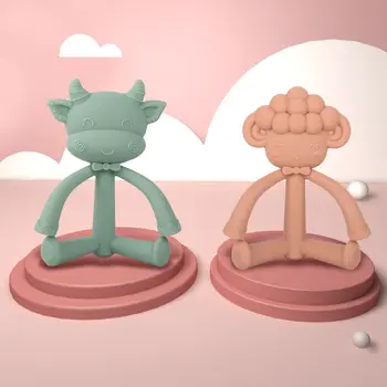 

Safe Baby Teether Toys Silicone Cute Animals BPA Free Chew Dental Care Nursing Gift For Infant Children Chewing Variety Color