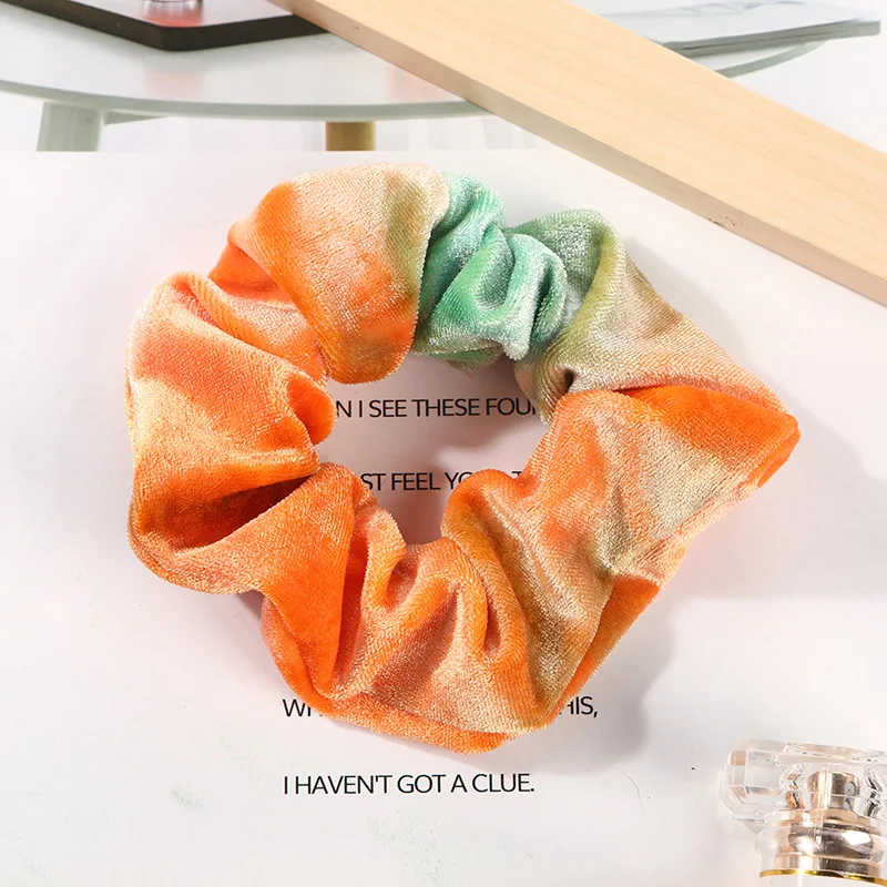 style 04 scrunchies 1 шт., повязка для волос, окрашенная резинка для волос, бархатные аксессуары для волос для женщин и девочек, повязка на голову, эластичная резиновая резинка для волос, резинка для волос, кольцо, конский хвост, держатель - Цвет: style 04 scrunchies