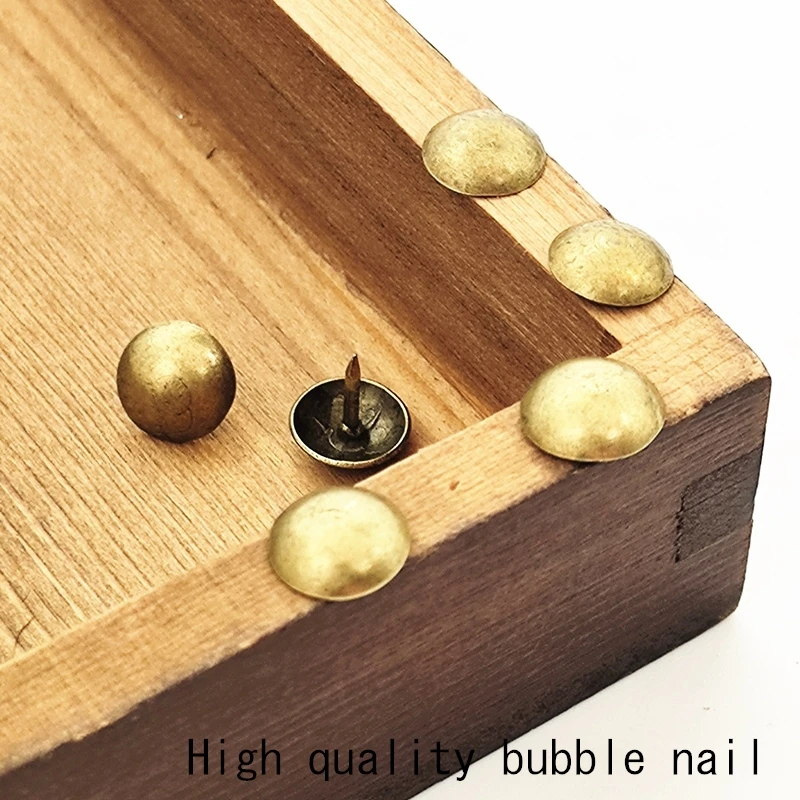 100pcs Pushpin Nails 7*10mm Doornail Hardware Antique Bronze Decorative Upholstery Jewelry Gift Box Sofa Decorative Tacks Stud