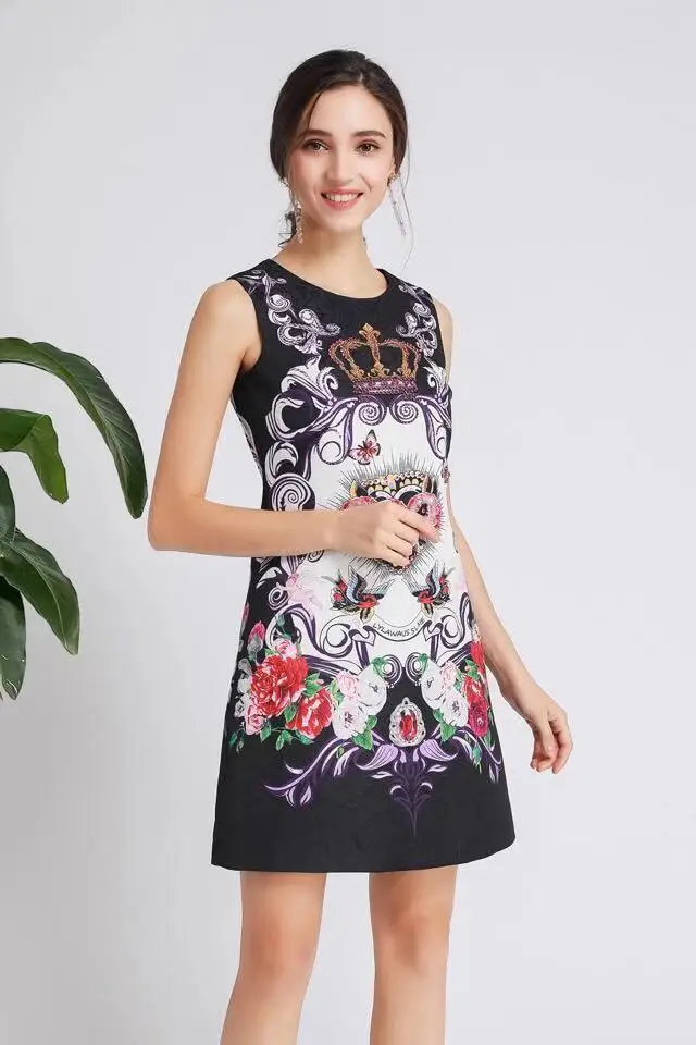 AH09516 Высокое качество Новая мода для женщин летнее платье роскошный известный бренд Европейский дизайн вечерние платья