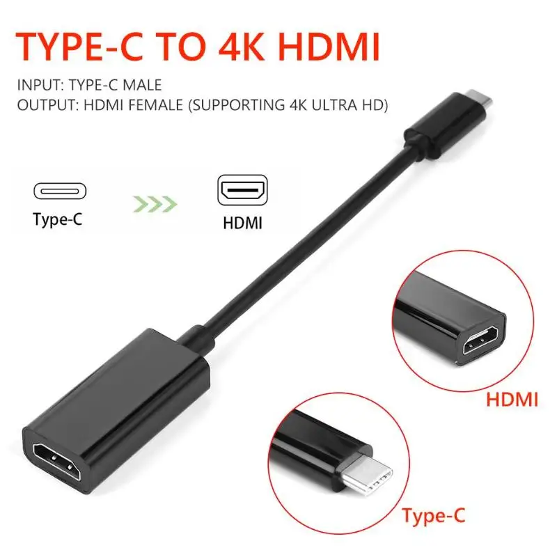 Умелое производство видеоконвертеров адаптер высшего качества USB C к HDMI 4K адаптер USB 3,1 type C USB-C к HDMI