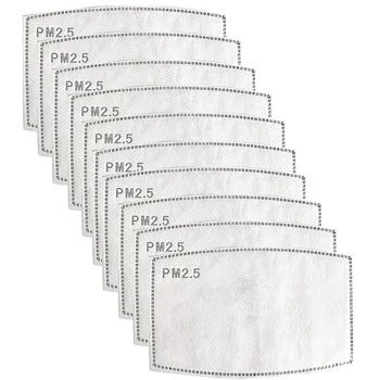 

1-100pcs 5 Layers PM 2.5 Mask Filter Gasket For Kids Masks masques Breathable Protective Activated Carbon Face Mouth Mask Filter