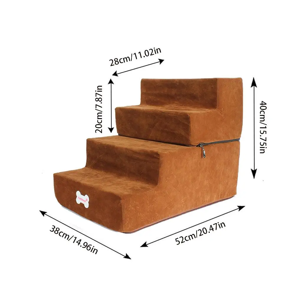 Новые лестницы для домашних собак 4 ступеньки лестницы для маленьких собак кошек пандусы для домашних животных противоскользящие съемные лестницы для домашних собак