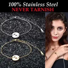 12 шармов в виде созвездий зодиака для женщин, женский браслет из нержавеющей стали AAAAA, качественный браслет, шармы высокого качества