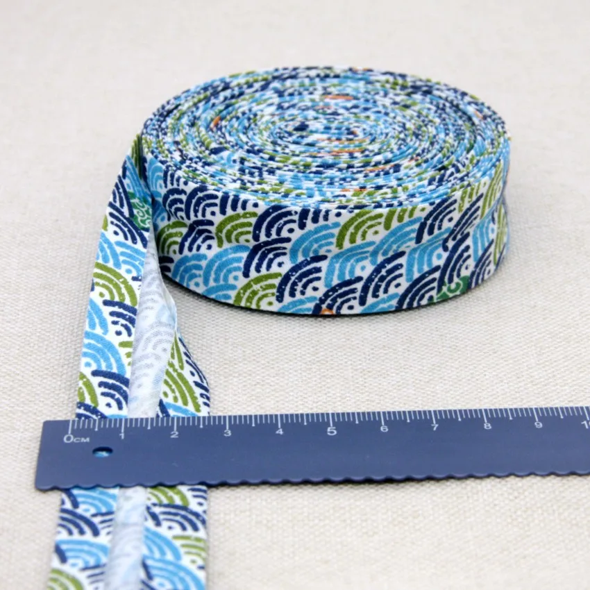 Premium Cotton Folded Bias Tape - 25mm Fabric Binding for Sewing Projects (5 Meters)