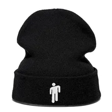 Billie Eilish вязаные шапочки зимние, шапки для женщин, вязаные шапки для маленьких мужчин с вышивкой, Мужская Осенняя шапка, женская шапочка в стиле хип-хоп