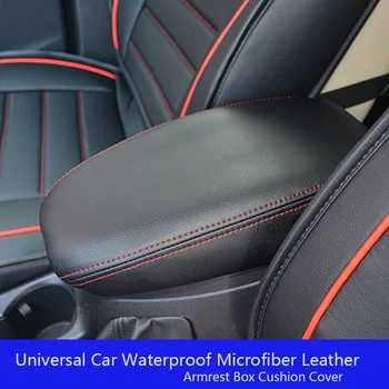 

Universal Car Armrest Pads Center Console Seat Armrest Box Cushion Cover Waterproof micro fiber Leather car Styling