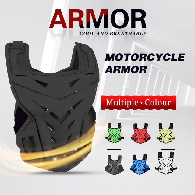 Motorcycle Body Armor Motocross Chest Back Protector Vest Moto Equipment For Men Kneepad Mtb Off-Road Dirt Bike Protective Gear 5