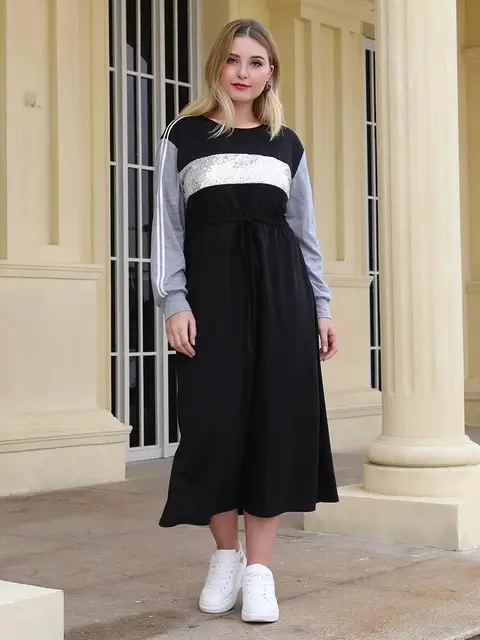 a line sweatshirt dress