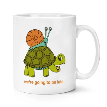 

Tortoise and snail - Turtle Coffee Mug Ceramic Cup Gifts 11oz