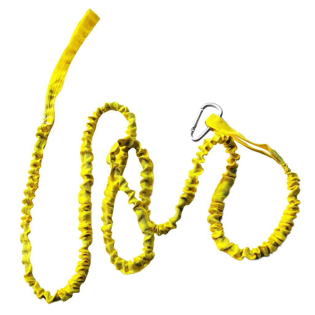 Kayak Canoe Boat SUP Paddle Leash Fishing Rod Holder Safety Lanyard Tether with Carabiner Clip Hook
