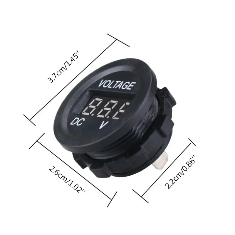 

6-30V LED Digital Display Voltmeter Mini DC Voltage Gauge Meter Car Motorcycle