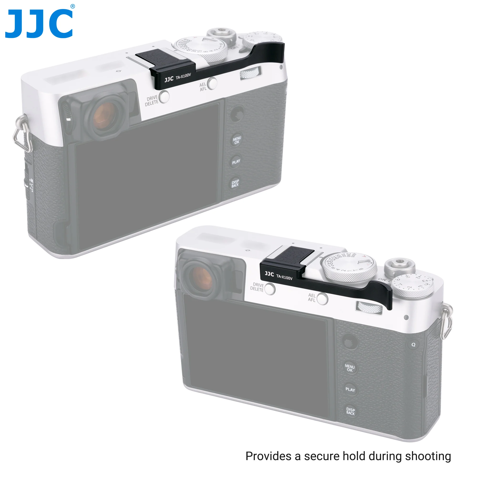 X100F JJC Blitzschuh-Daumengriff für Fujifilm Fuji X100V bessere Balance und Griffigkeit silberfarben X100T Daumen nach oben X-E4 und X-E3 Kamera-Handgriff X100F JJC Blitzschuh-Daumengriff für Fujifilm Fuji X100V bessere Balance und Griffigkeit silberfarben X100T Daumen nach oben X-E4 und X-E3 Kamera-Handgriff