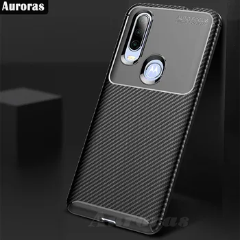 

Auroras Case For Motorola One Vision Case Soft Silicone Cover Shockproof Carbon Fiber Phone Case For Moto One Action Case