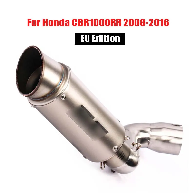 

Motorcycle Exhaust Silencer Tip Escape Connect Middle Mid Tube Section Slip on Exhaust System for Honda CBR1000RR 2008-2016