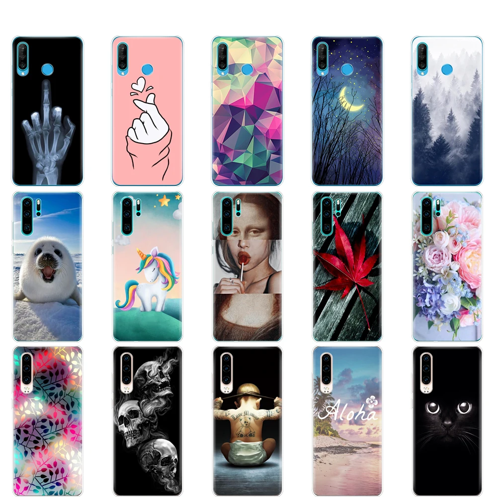 Чехол для Huawei P30 Pro силиконовый мягкий чехол-накладка из ТПУ чехол-бампер чехол 1 5 3