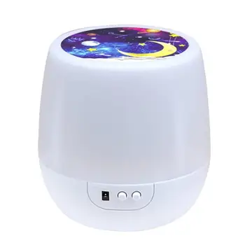 

Starry Sky Projection Battery USB Lamp Children Bedside Night Light Operated Rotating Kids Bedroom Decorate