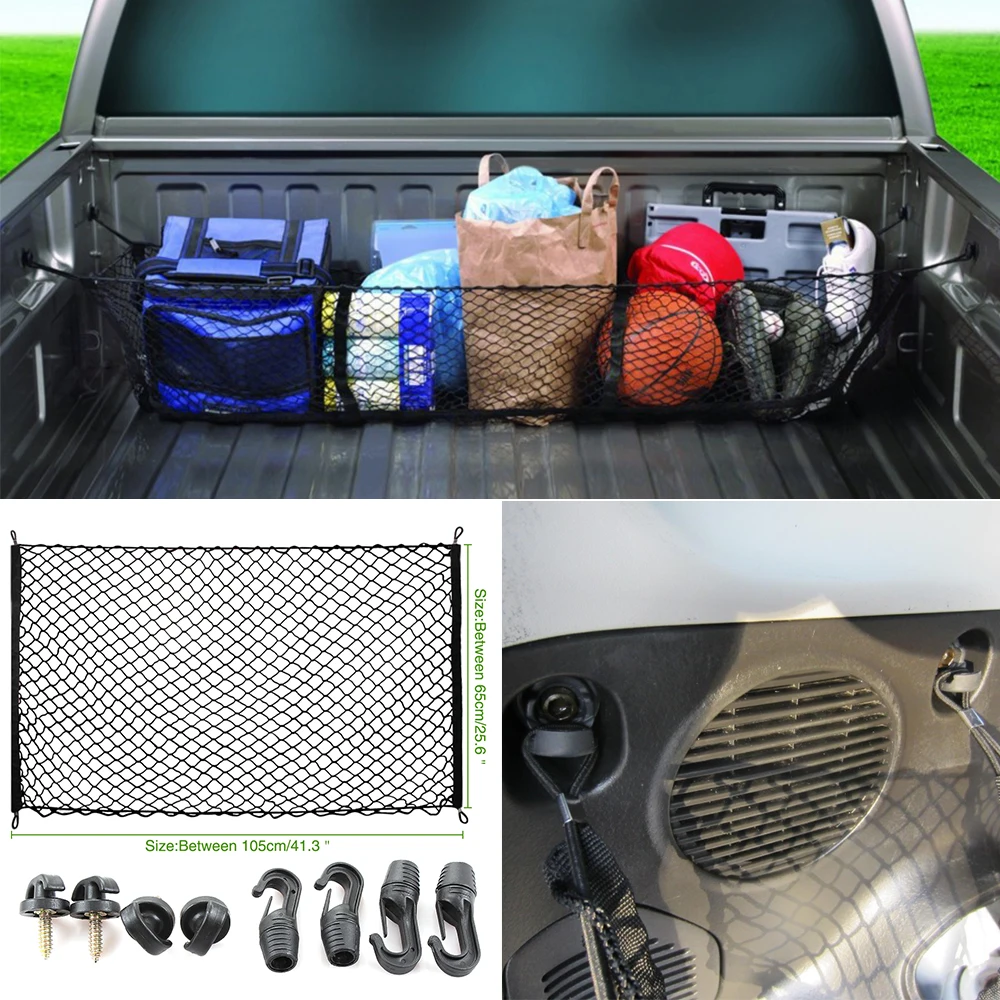 

110x65cm Cargo Net Storage Organizer for skoda superb ix35 hyundai ix35 mercedes w211 renault captur volvo xc60 astra j