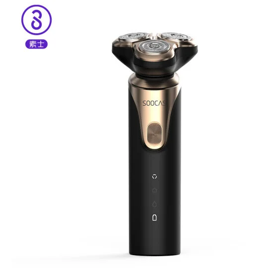 Черный Xiaomi Mijia SOOCAS S3 электробритва 3 плавающая головка для бритья USB перезаряжаемая Водонепроницаемая бритва для мужчин - Цвет: Черный