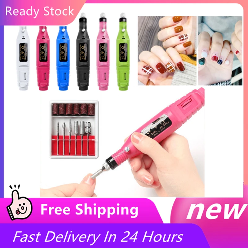 

Electric Nail Drill Machine 20000RPM Professional Nail File Kit for Acrylic Nails Cordless Milling Cutter Manicure Pedicure Tool