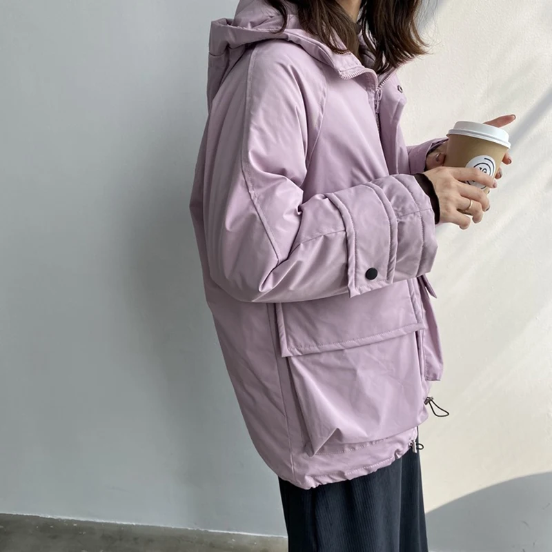 abrigos mujer invierno New Zipper Parka short Cotton-padded Jacket Hooded Warm Winter Jacket Women Solid Winter Coat womens