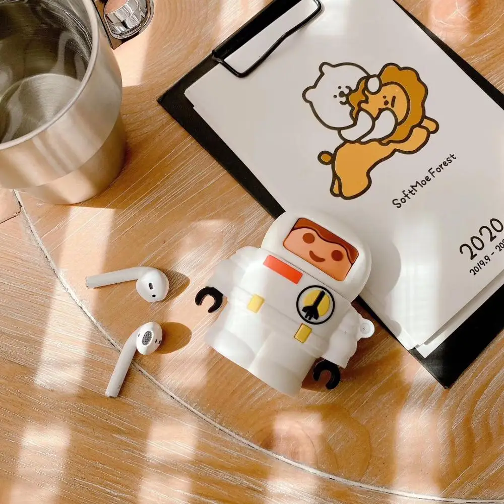 Мягкий силиконовый чехол с кольцом-цепочкой для AirPods - Цвет: 12