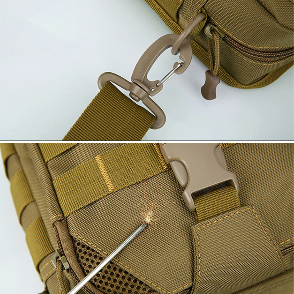 USB Multifunction Men's Tactical Sling Shoulder Bag Men Outdoor Sport Messenger Bag For Military Crossbody Camouflage Bag  X116D 6