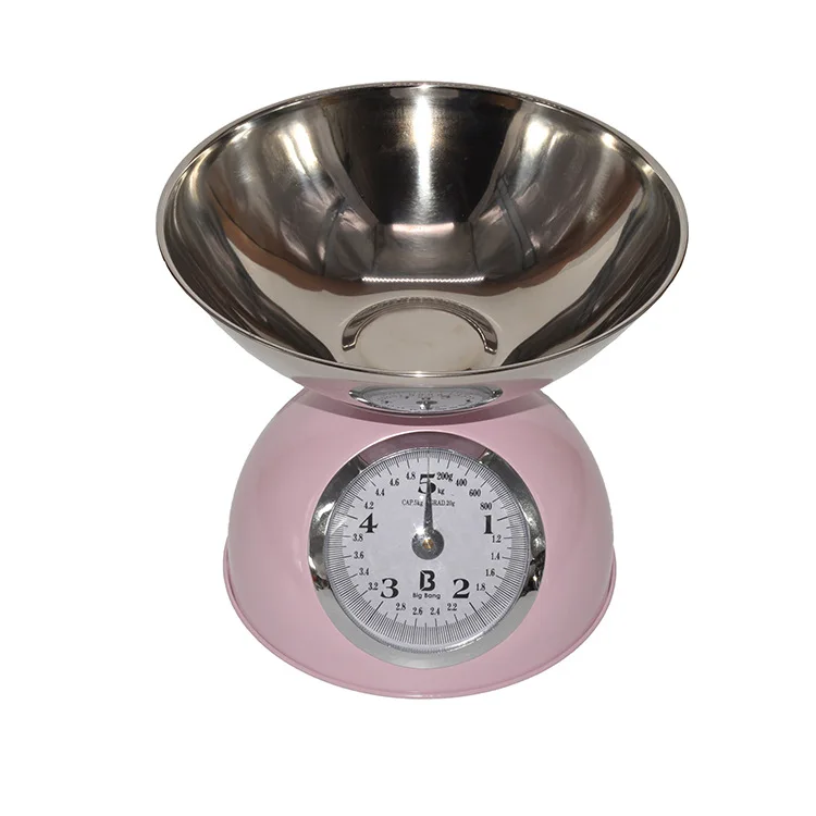 US $24.81 Retro Household Baking Spring Tray Stainless Steel Antifouling Kitchen Scale Experiment Teaching Mechanical Platform Scale