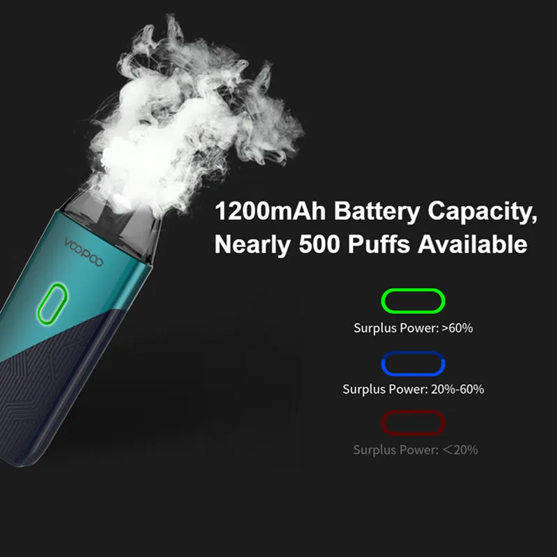 электроная сигарета VOOPOO Find S Trio Pod Комплект 1200 мАч встроенный аккумулятор 23 Вт
