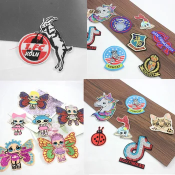 

1pcs/cartoon decorative patch various patterns embroidered applique patch for DIY iron on clothes