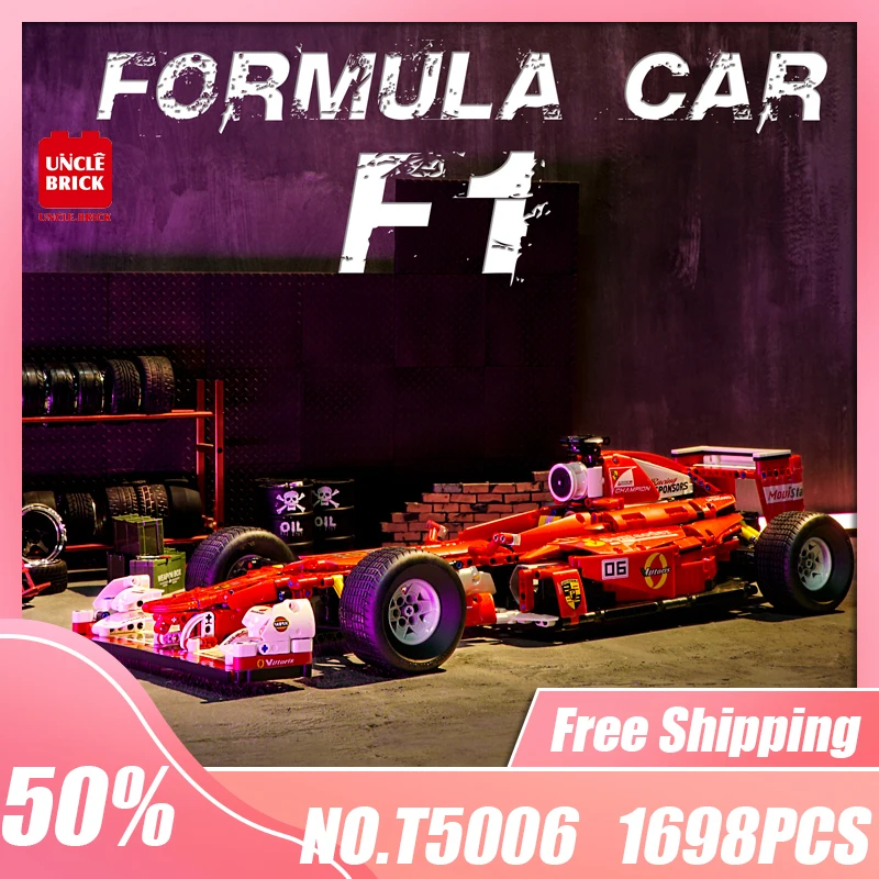 MOC техническая серия 1:8 красочная F1 формула один суперскоростная спортивная