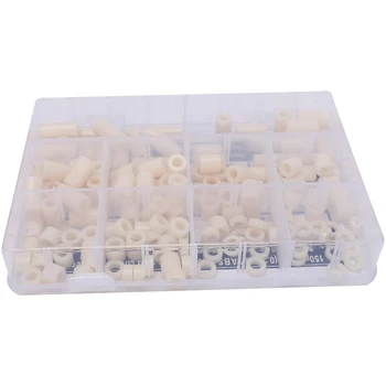 

150Pcs Nylon Round Spacer Standoff Screw Nut Assortment Kit Nylon Plastic Standoff OD 9mm and ID 6.2mm for M6 Screws