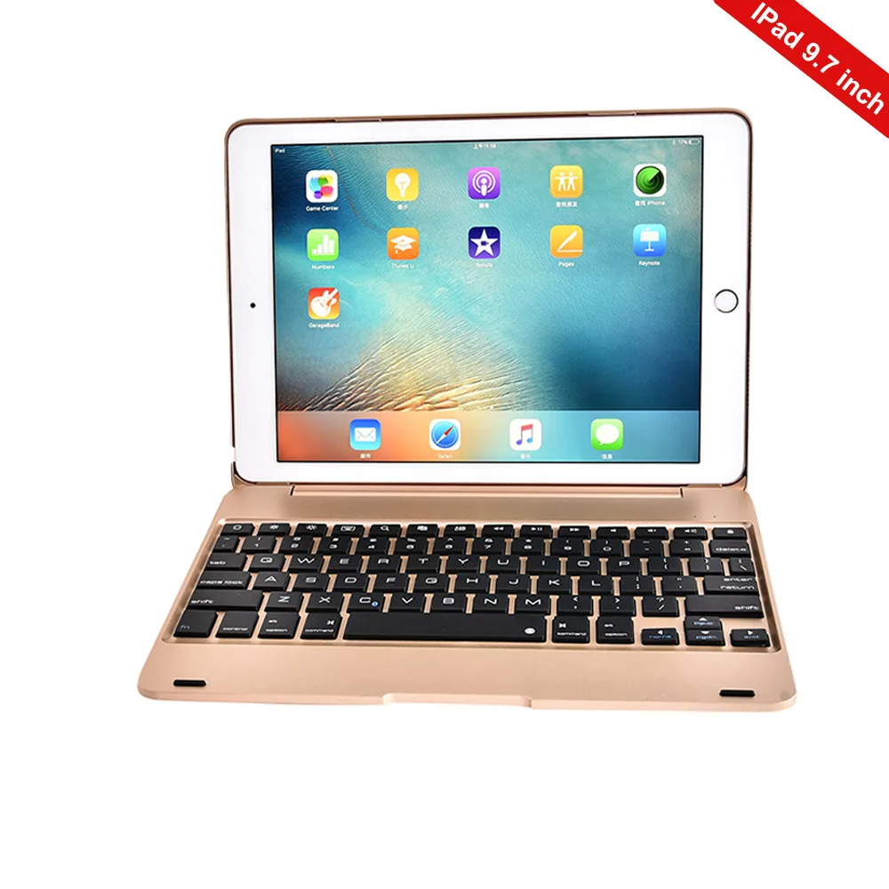Складная крышка для Apple iPad 9,7 тонкая клавиатура Bluetooth чехол для / IPad 9,7/iPad Air/IPad Air2/iPad Pro 9,7