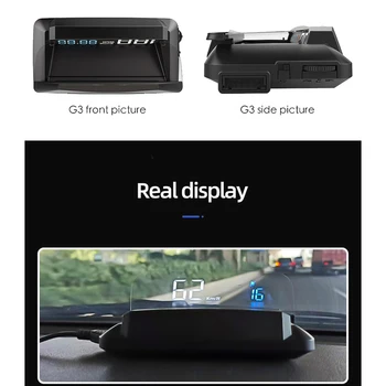 

Head Up Car Display HUD Speedometer Non-slip Mat 135*68*30mm 5 to 12V USB
