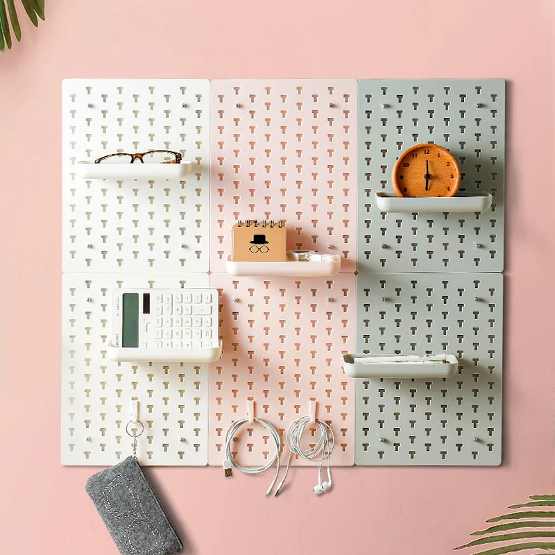 Pegboard хранение рукодельных принадлежностей Органайзер настенный дисплей пластиковый водонепроницаемый настенный стеллаж для гостиной кухни ванной комнаты