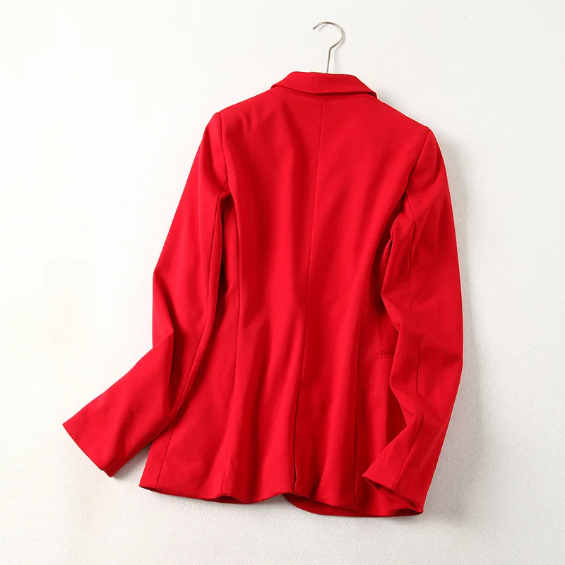 

Xo105 Commuting Simple Business Fold-down Collar One-Button Casual Long Sleeve Suit Jacket Women's