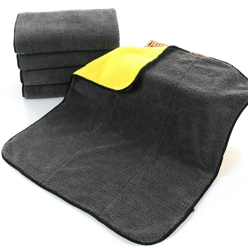 1 шт. Автомойка микрофибра чистящее полотенце уплотненное toalla Microfibra полировочное полотенце для мойки и сушки плюшевая Полиэстеровая ткань