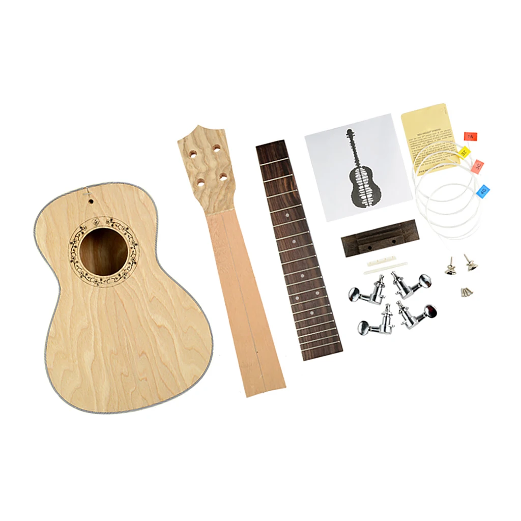 Ashtree 23 дюймов Гавайские гитары DIY Kit сделать свой собственный Гавайские гитары укулеле для детей студентов друзей подарок