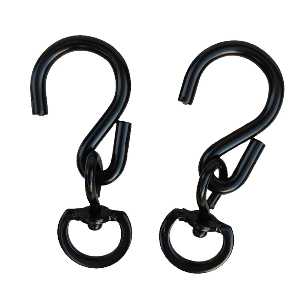 Pack of 2 Non-Rusting Smooth Swivel Hooks for Hanging Flowers Basket, Plants, Windsock, Wind Chimes, Spinners, Bird Feeder
