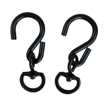 

Pack of 2 Non-Rusting Smooth Swivel Hooks for Hanging Flowers Basket, Plants, Windsock, Wind Chimes, Spinners, Bird Feeder