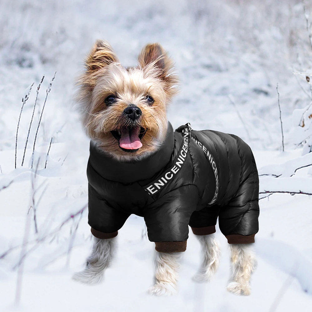 Winter Hund Kleidung Super Warm Haustier Hund Jacke Mantel Mit Harness Wasserdichte Welpen Kleidung Hoodies Für Kleine Mittelgroße Hunde Outfit – Detail 20