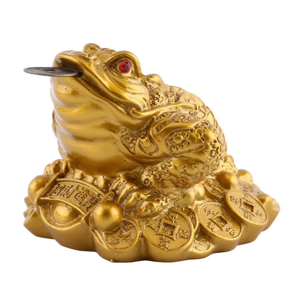Фэн Шуй жаба деньги удача богатство китайская Золотая жаба Монета украшения для дома офиса настольные украшения подарки на удачу