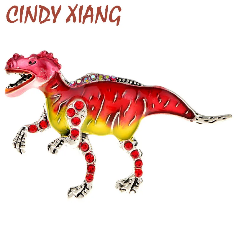 Женская и Мужская большая брошь CINDY XIANG с динозавром булавок эмалью в стиле