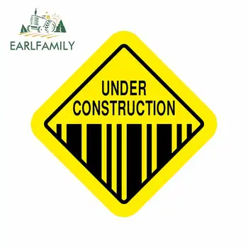 

EARLFAMILY 13cm x 12.9cm for Under Construction Image Fine SUV Car Stickers Vinyl Truck Trunk Scratch-proof Camper JDM Decal