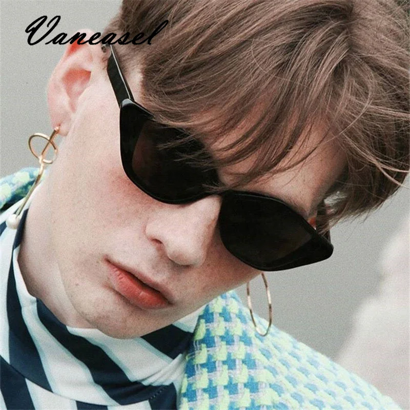 VANEASEL Lentes de Sol Hombre кошачьи глаза солнцезащитные очки леопард Ретро стиль маленькие