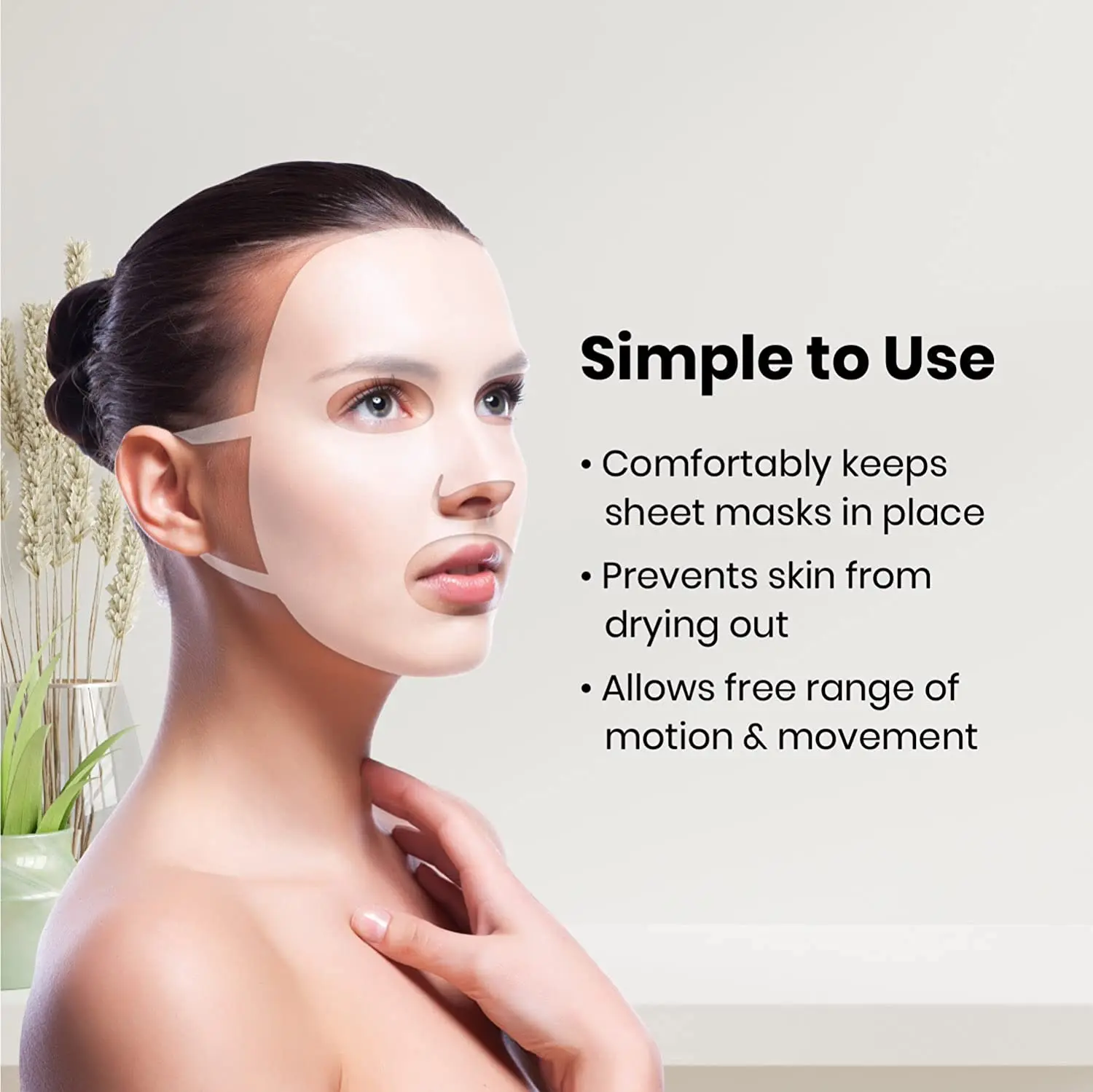 Reusable Silicone Facial Mask Cover for Enhanced Moisturizing and Travel-Friendly Beauty Care